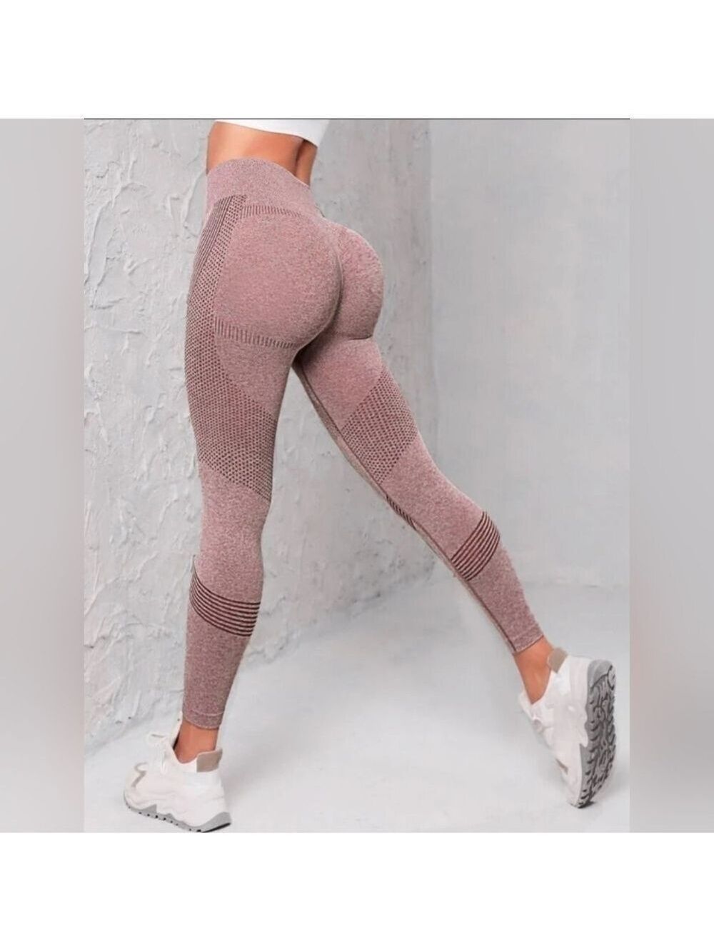 Shein Yoga Seamless High Stretch Tummy Control Sports Leggings Large -New